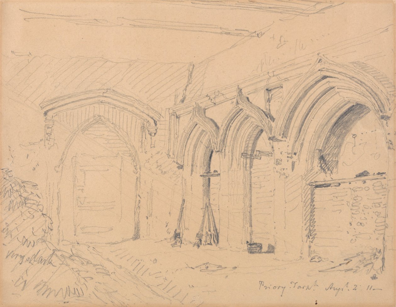 A Yarmouth -i romok belseje alkotó: John Sell Cotman