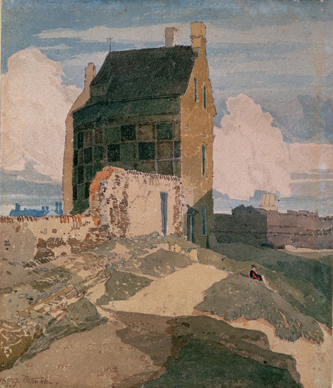 A falakon, Great Yarmouth, 1812 körül alkotó: John Sell Cotman