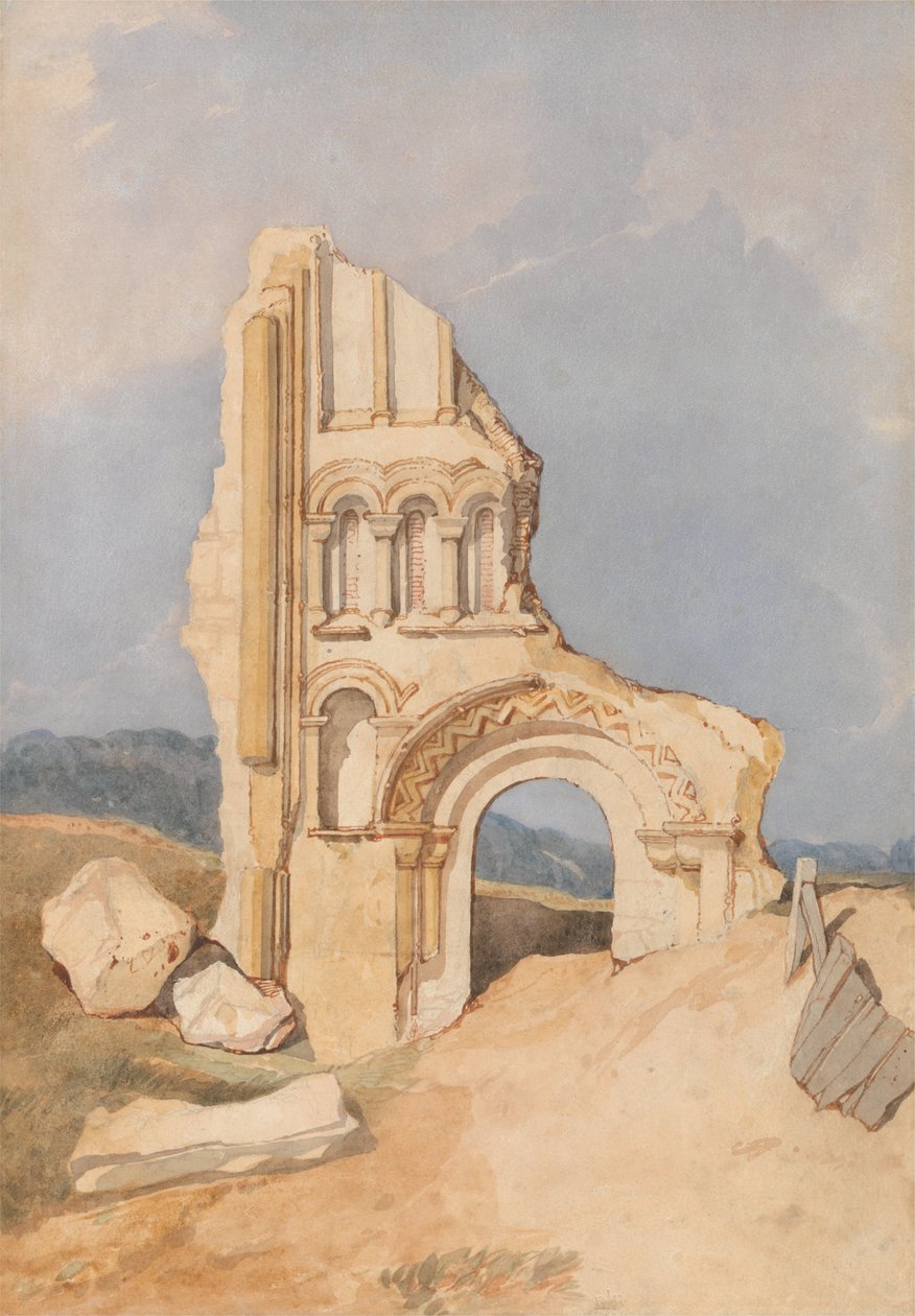 Egy normann templom romja alkotó: John Sell Cotman