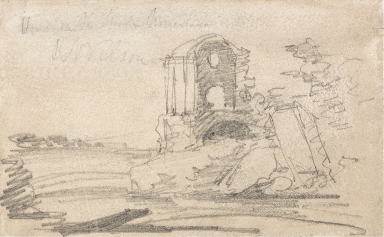 Romos templom Richard Wilson után alkotó: John Sell Cotman