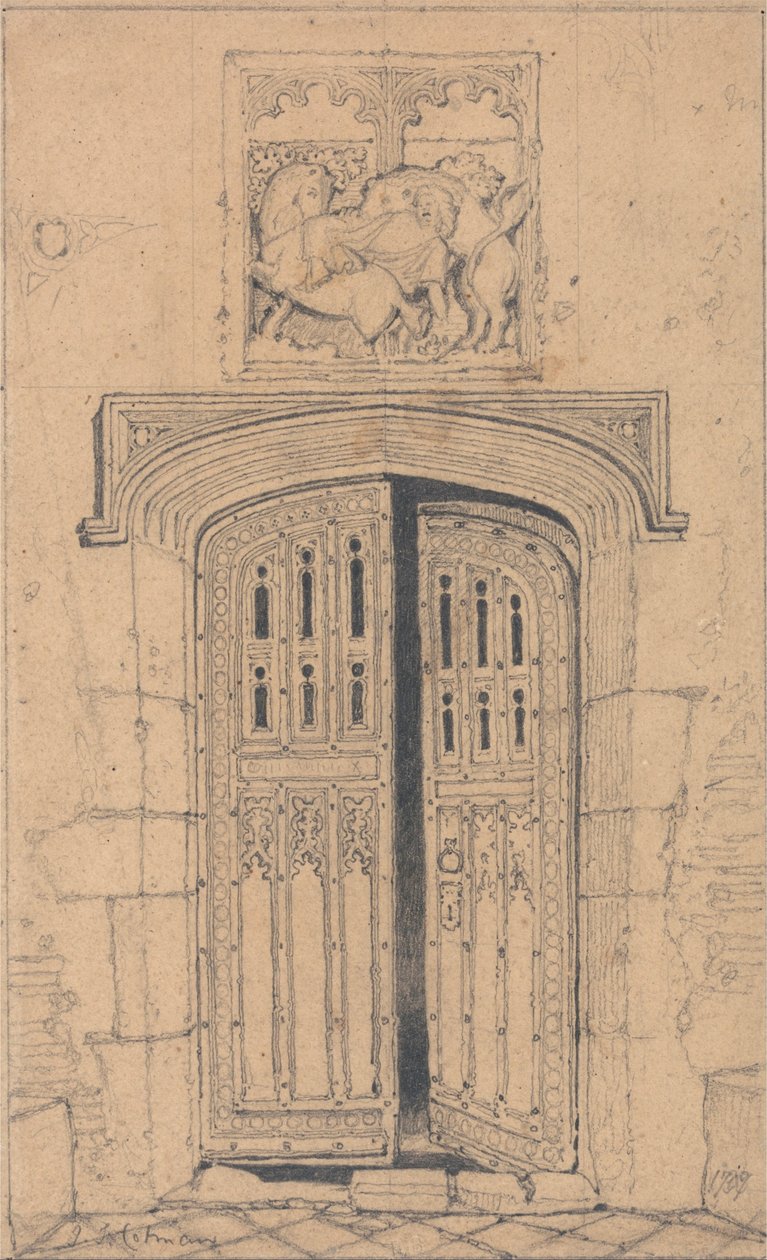 Déli ajtó, Arminghall Hall, Norfolk alkotó: John Sell Cotman