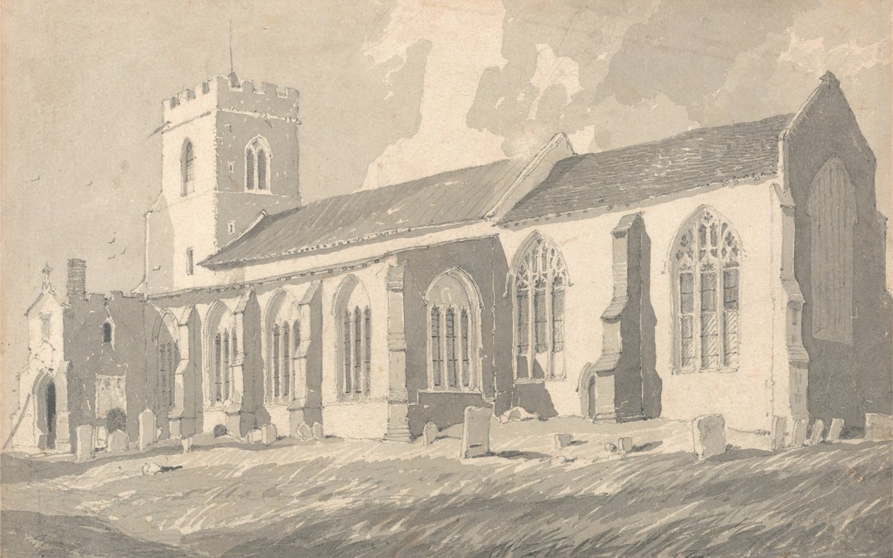Catfield Church déli oldala, Norfolk alkotó: John Sell Cotman