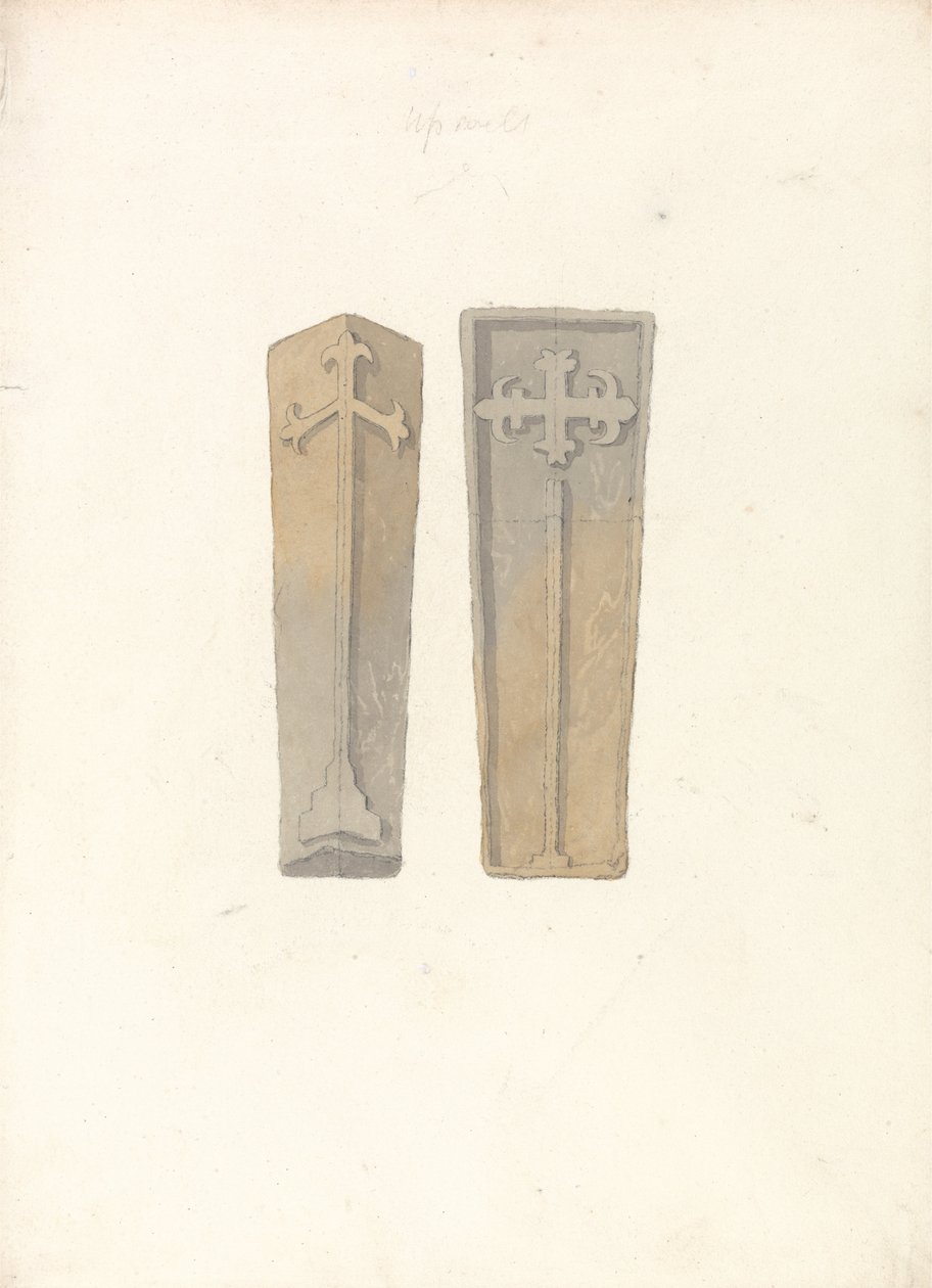 A norfolki egyházak két koporsófedelének tanulmányozása alkotó: John Sell Cotman