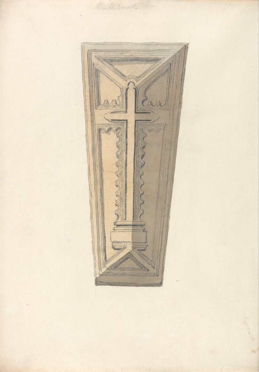 Egy norfolki egyház koporsófedelének tanulmányozása alkotó: John Sell Cotman