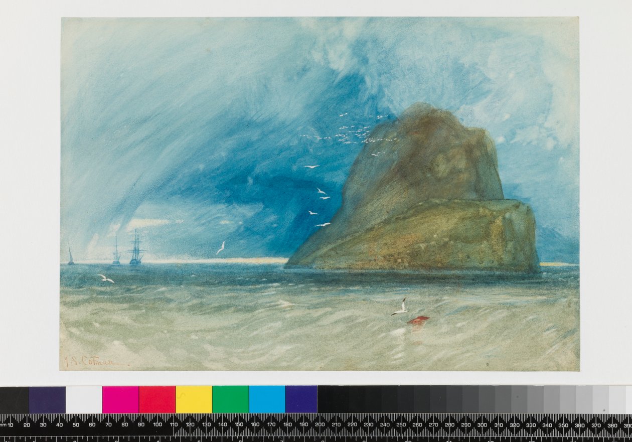 The Bass Rock, Skócia, 1833-35 körül alkotó: John Sell Cotman