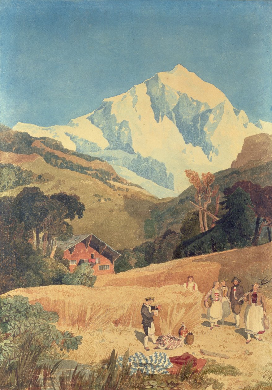 Kilátás a Jungfrau-szarvra, 1809 alkotó: John Sell Cotman