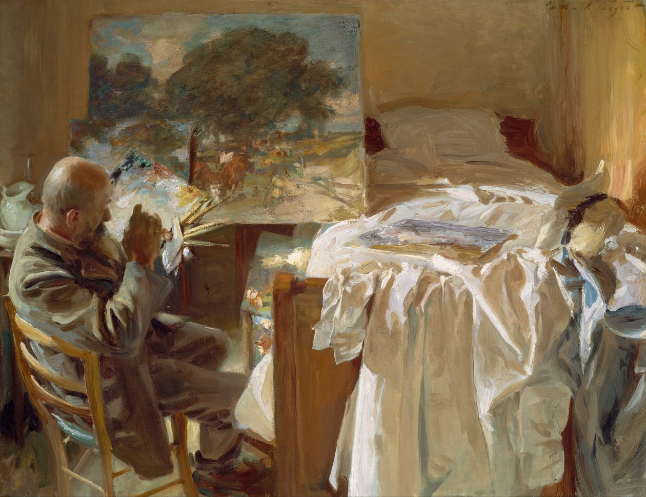 Művész a stúdiójában alkotó: John Singer Sargent