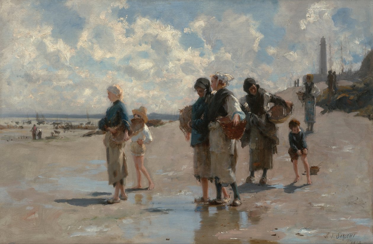 Horgászat osztriga a Cancale -ban alkotó: John Singer Sargent