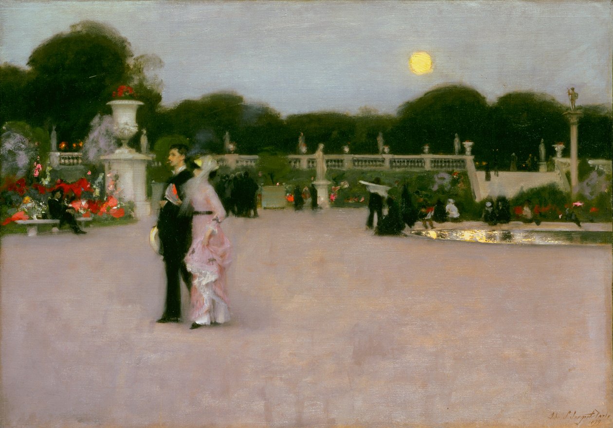 A luxemburgi kertekben alkotó: John Singer Sargent