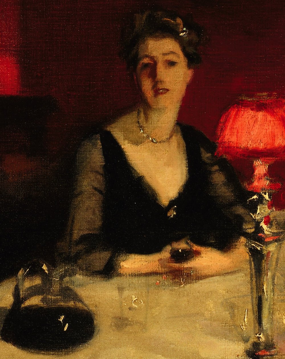 A Port of Glass: Edith Vickers részlete alkotó: John Singer Sargent