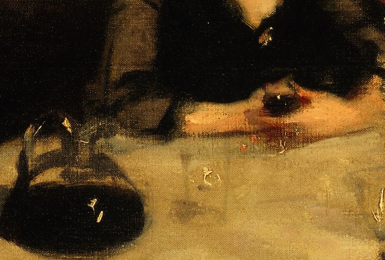 A kikötő üvege: a kikötő részlete alkotó: John Singer Sargent