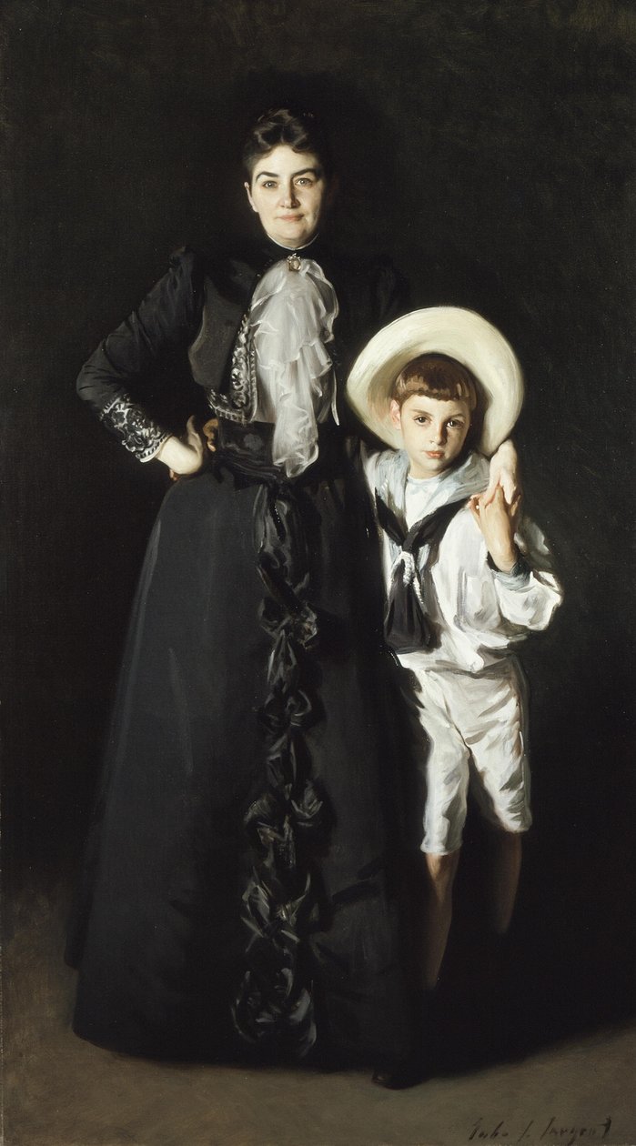 Mrs. Edward L. Davis és fia, Livingston Davis portréja alkotó: John Singer Sargent