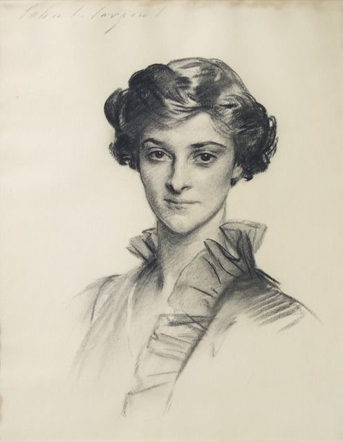 Ruth Draper színésznő portréja alkotó: John Singer Sargent