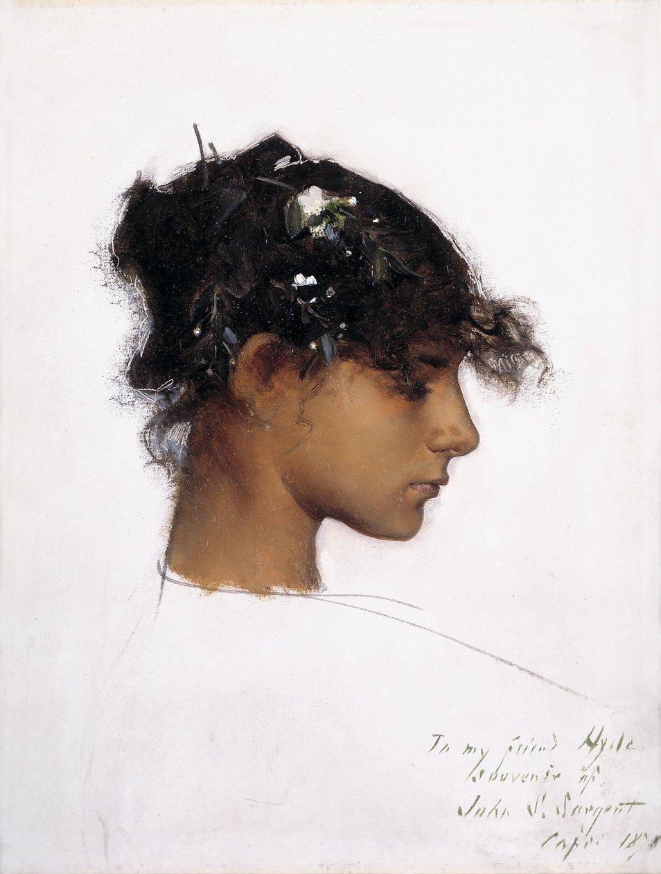 Rosina Ferrara, egy Capri lány feje alkotó: John Singer Sargent
