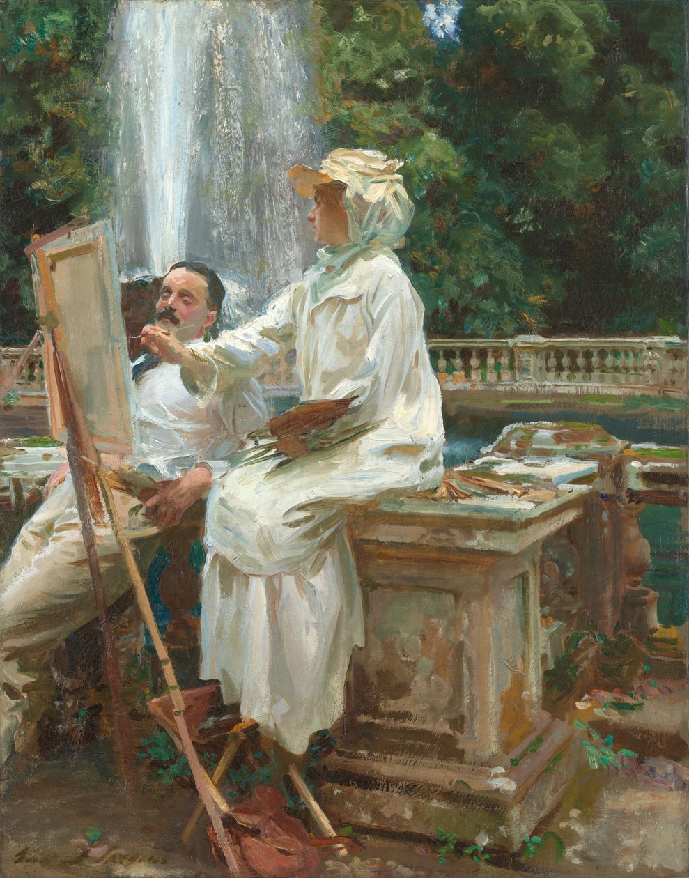 A szökőkút, Villa Torlonia, Frascati, Olaszország alkotó: John Singer Sargent