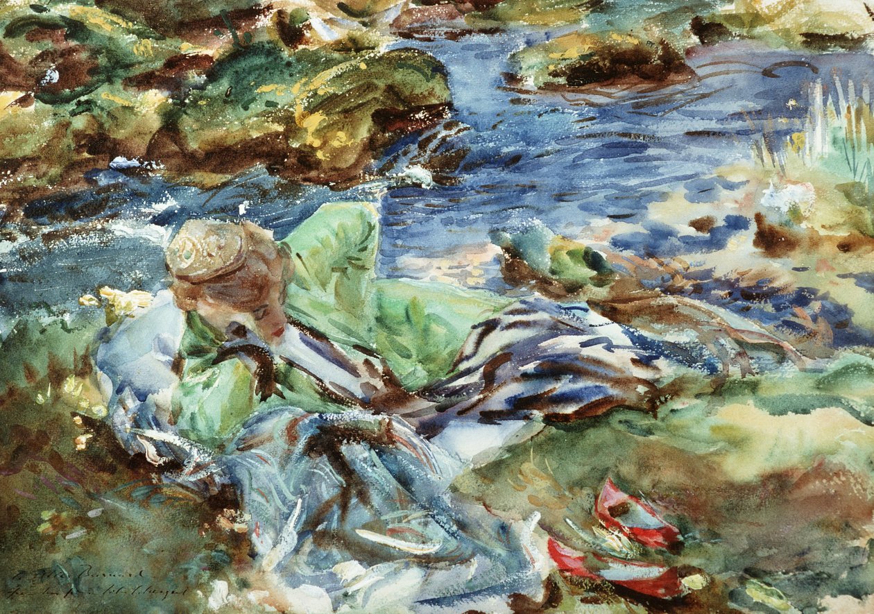 Török nő a patak mellett alkotó: John Singer Sargent