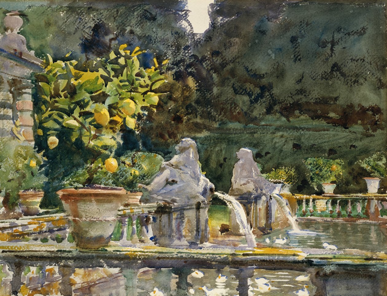 Villa di Marlia, Lucca- Szökőkút alkotó: John Singer Sargent