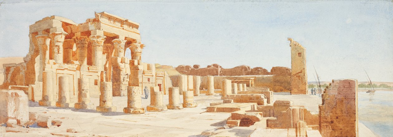 Templom Kom-Ombóban, Felső-Egyiptom, 1907-1910 körül alkotó: John Somerscales