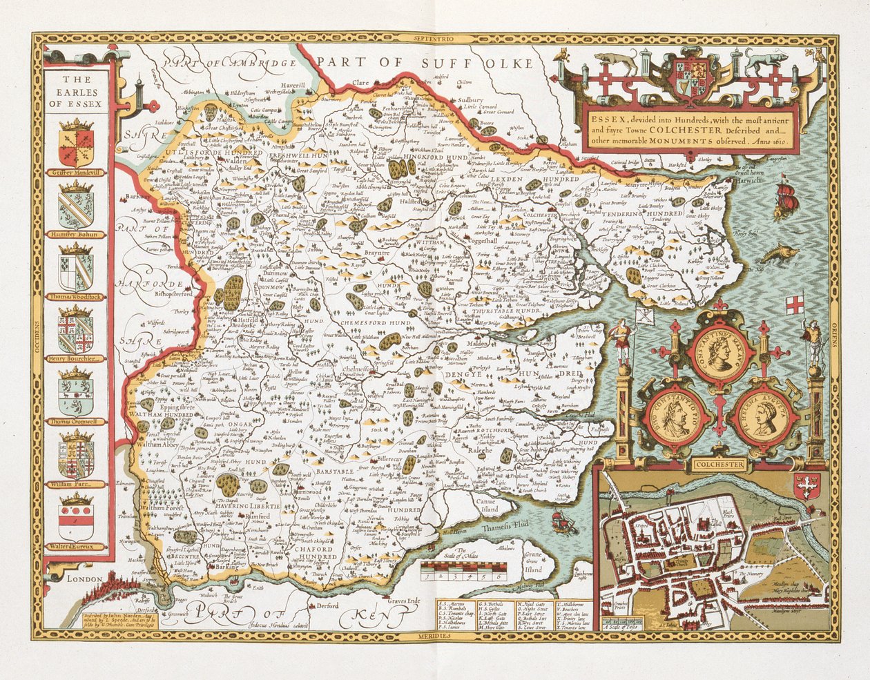 Essex, Jodocus Hondius (1563-1612) metszete, John Speed