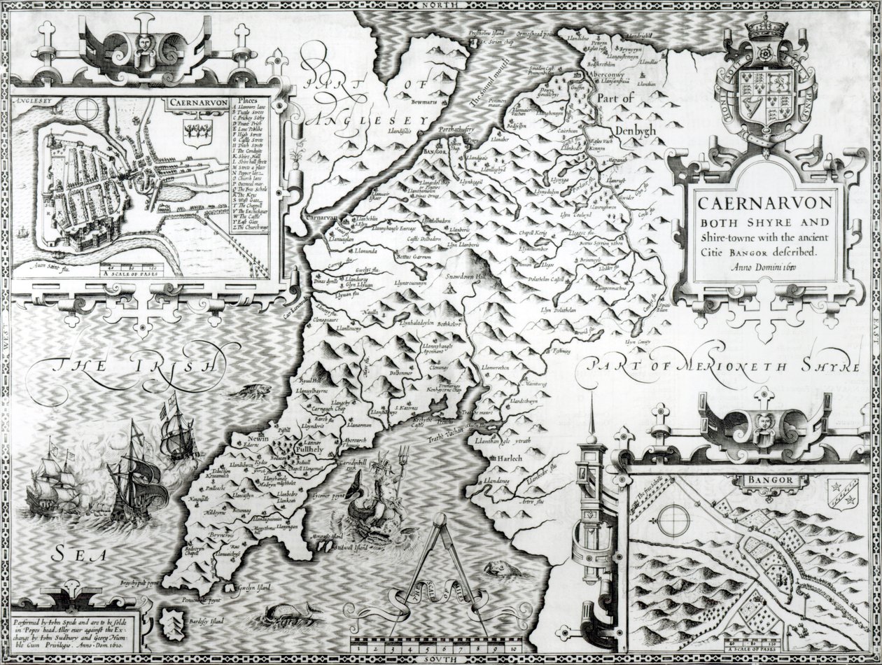 Caernarvon térképe, 1616 alkotó: John Speed