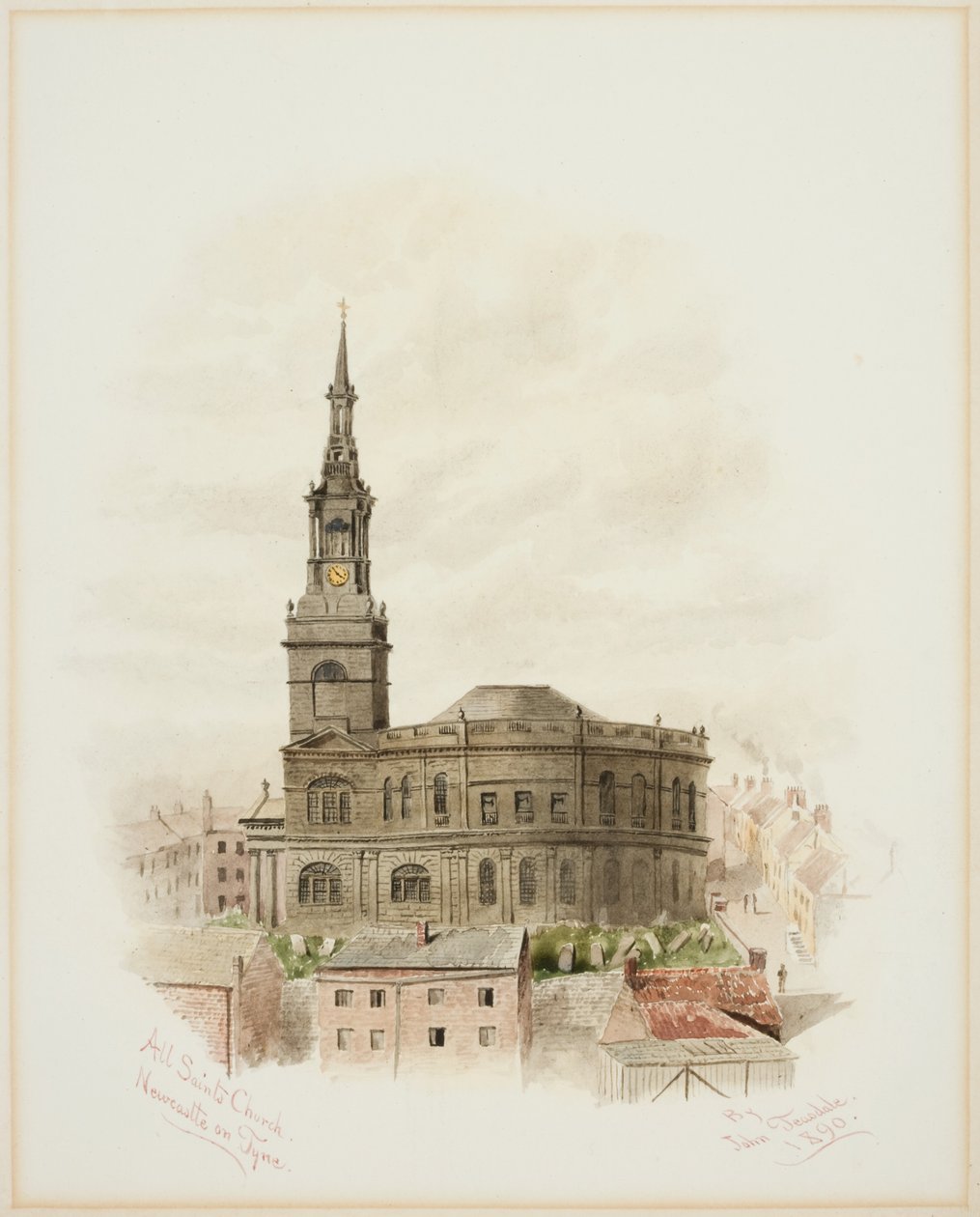 All Saints Church, Newcastle upon Tyne (testszín) alkotó: John Teasdale