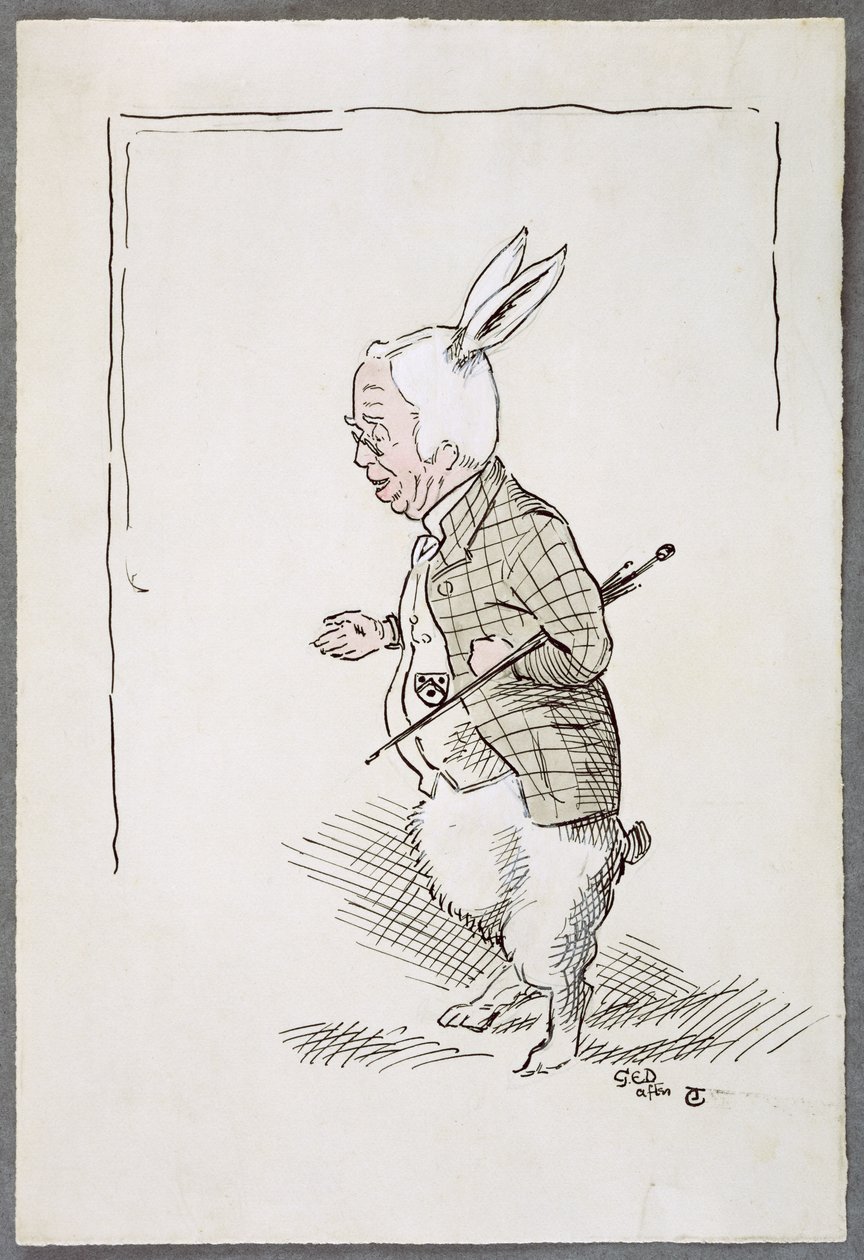William Archibald Spooner (1844-1930) mint a fehér nyúl (toll, tinta és WC papíron) alkotó: John Tenniel