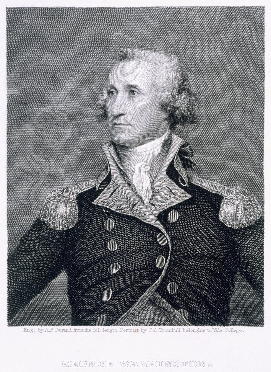 George Washington, metszett Asher Brown Durand (1796-1886) alkotó: John Trumbull