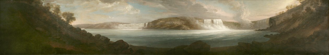 Niagara-vízesés, két mérfölddel Chippawa alatt, 1808 alkotó: John Trumbull