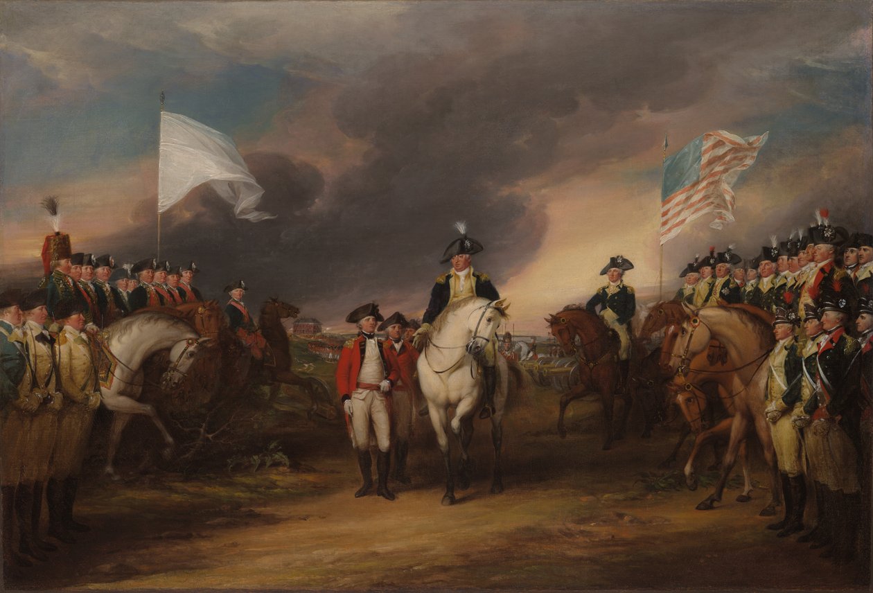 Lord Cornwallis megadása Yorktownban, 1781. október 19., 1787-1828 körül alkotó: John Trumbull