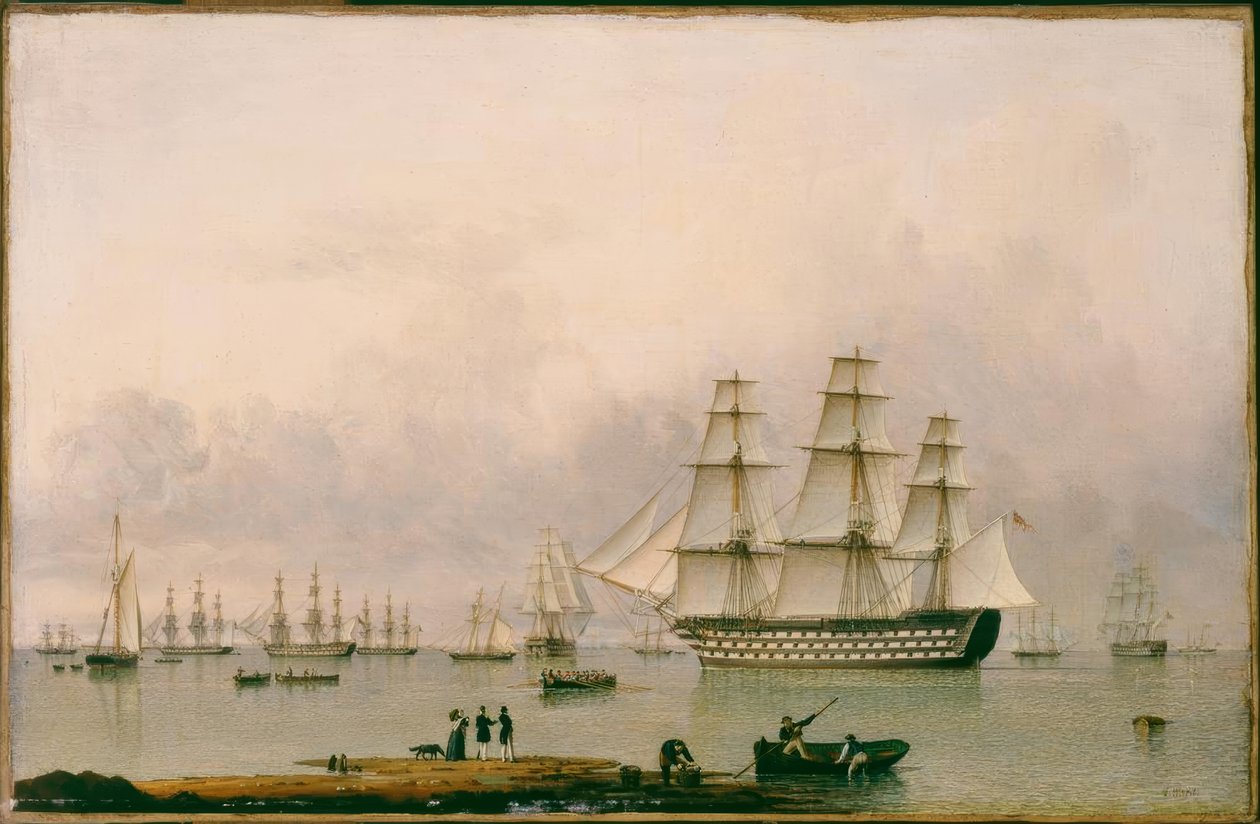 H.M.S. Queen in Portsmouth / Ward of Hull alkotó: John Ward of Hull