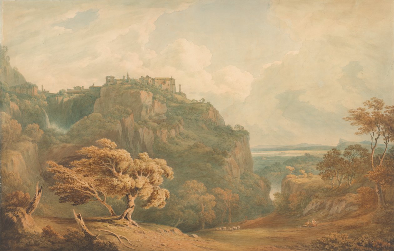 A Tivoli kilátása Róma felé alkotó: John Warwick Smith