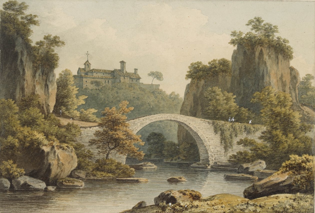A Civita Castellana kilátása alkotó: John Warwick Smith