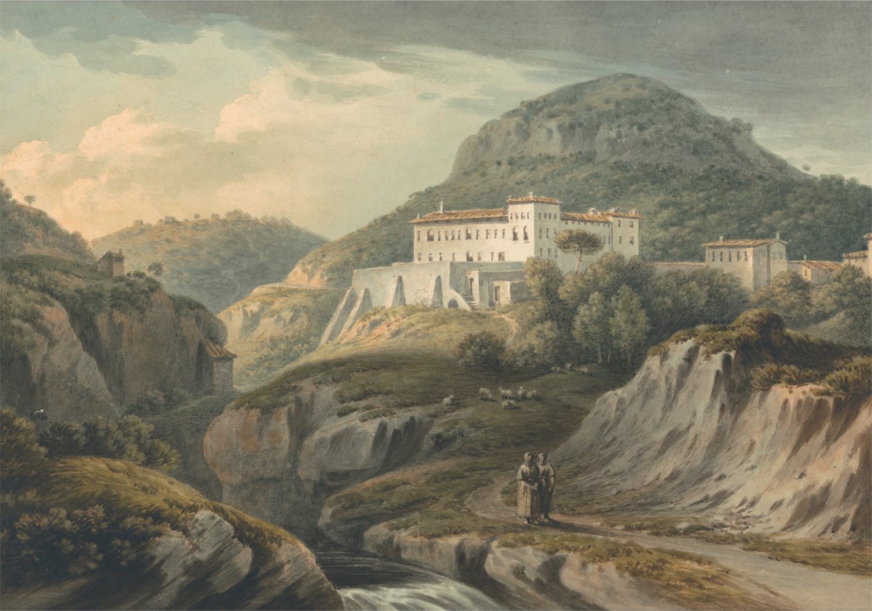Kolostor Vietriben, Salerno közelében alkotó: John Warwick Smith