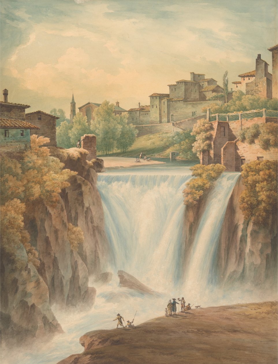 Tivoli vízesése alkotó: John Warwick Smith
