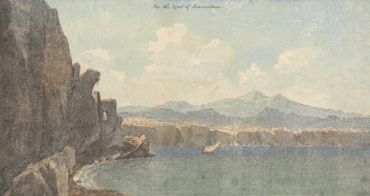 Sorrentum partján alkotó: John Warwick Smith