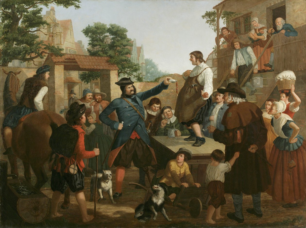 Peter Stuyvesant és a Cobbler, 1850 körül alkotó: John Whetten Ehninger