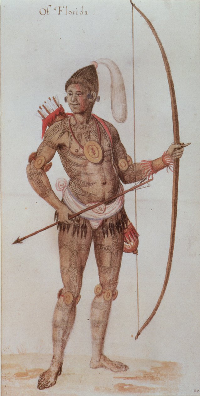 Floridai indiai férfi alkotó: John White