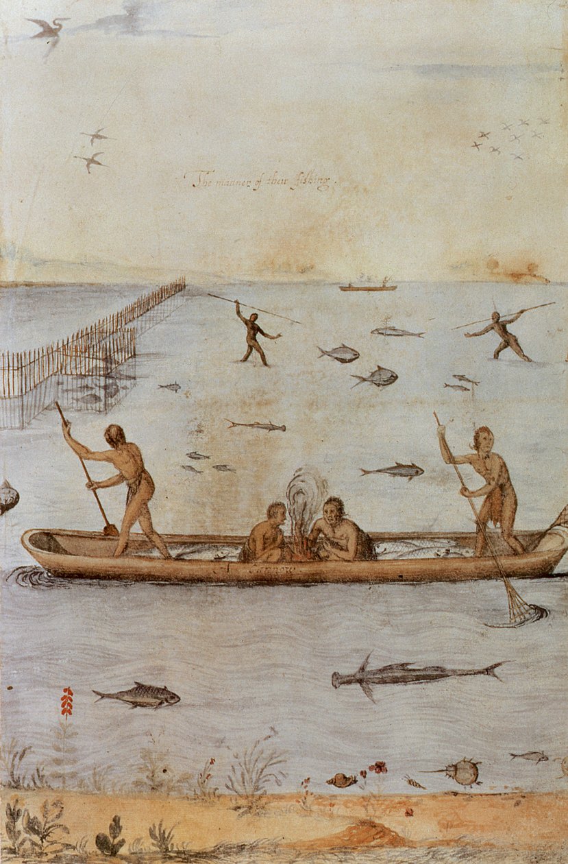 Indiánok horgászata alkotó: John White