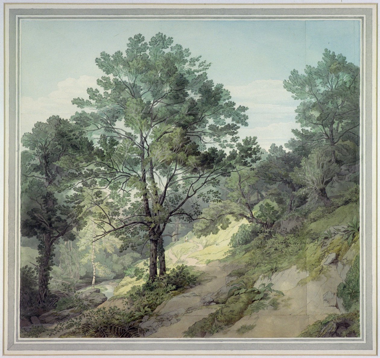 Kilátás Cantonteign, Devon közelében alkotó: John White Abbott