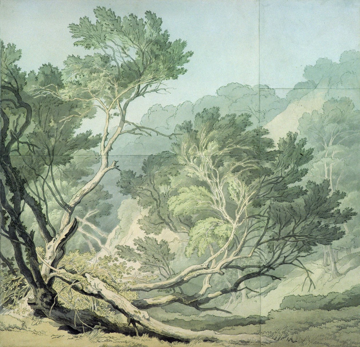 Kilátás Fordlands közelében, Exeterben alkotó: John White Abbott