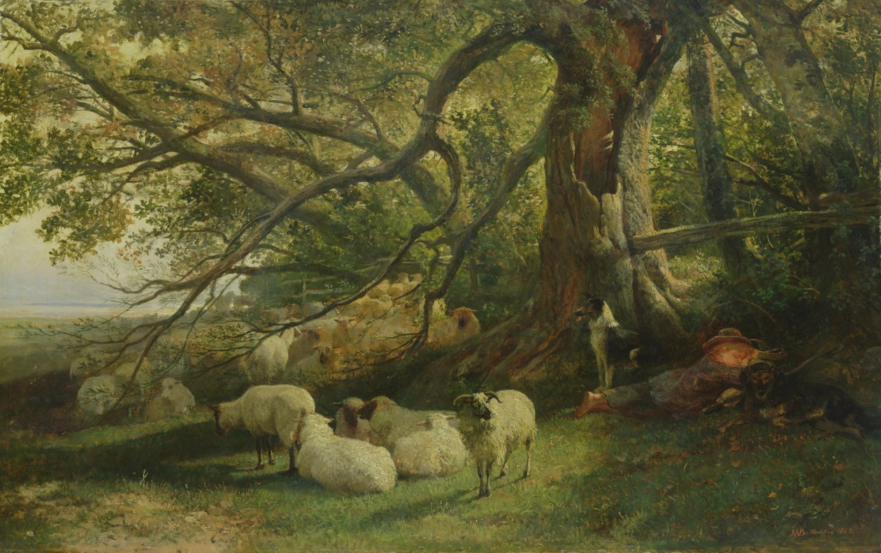 Pihenő nyáj, 1863 alkotó: John William Bottomley