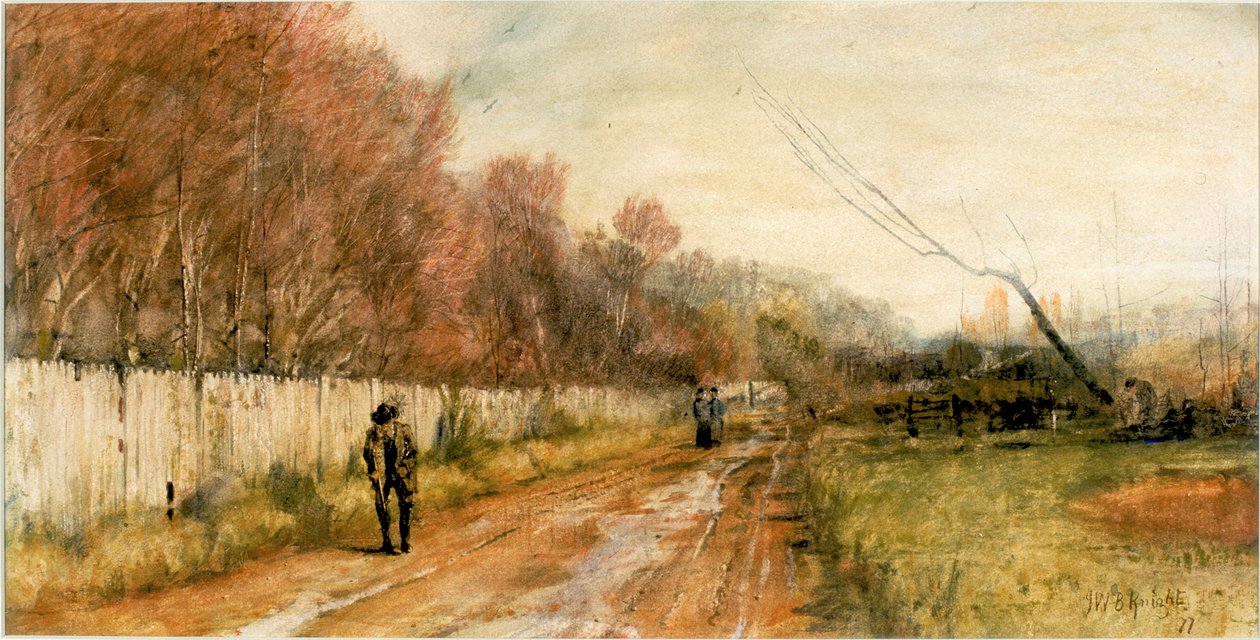 Őszi táj (testszín) alkotó: John William Buxton Knight