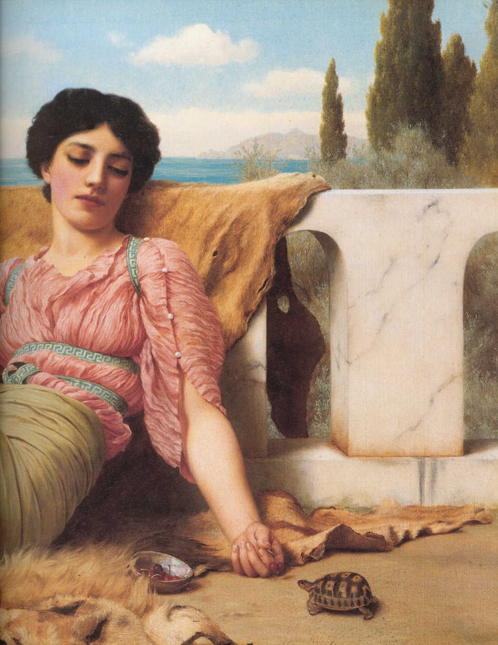 Csendes kisállat részlet alkotó: John William Godward