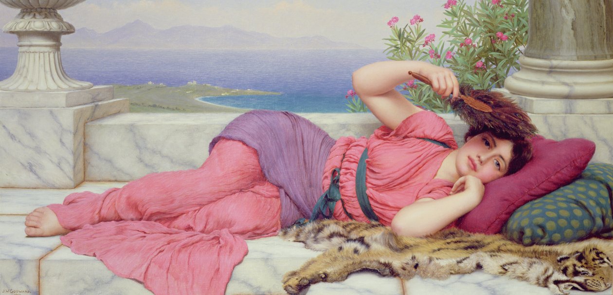 Déli napi pihenő, 1910 alkotó: John William Godward