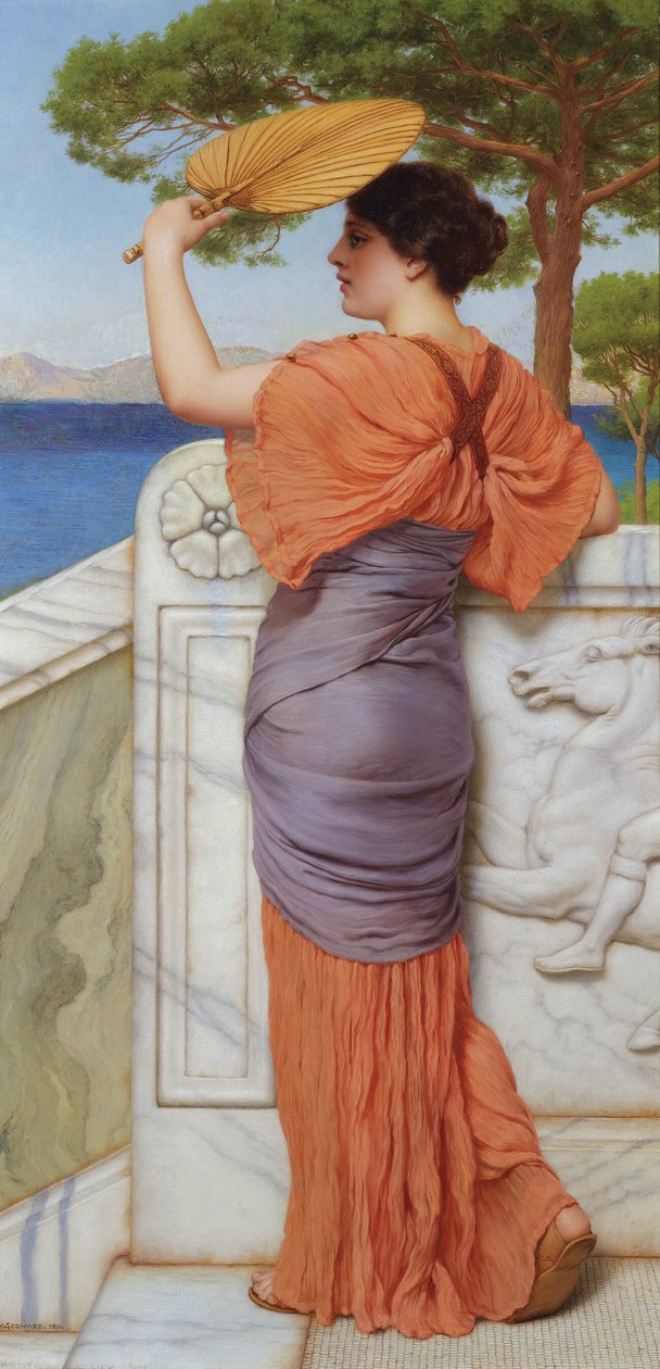Az erkélyen alkotó: John William Godward