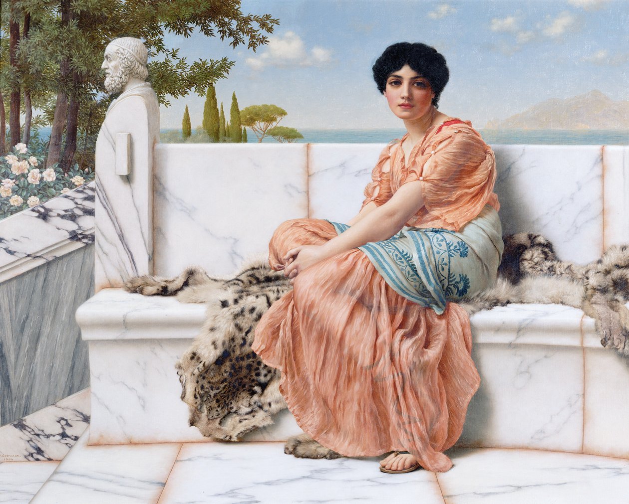 Álmodozás, más néven a Sappho napjaiban alkotó: John William Godward