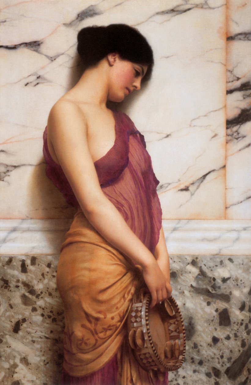 A tambura lány alkotó: John William Godward