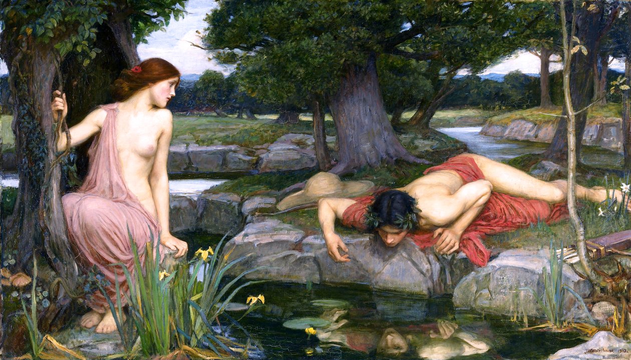 Visszhang és nárcisz, John William Waterhouse alkotó: John William Waterhouse