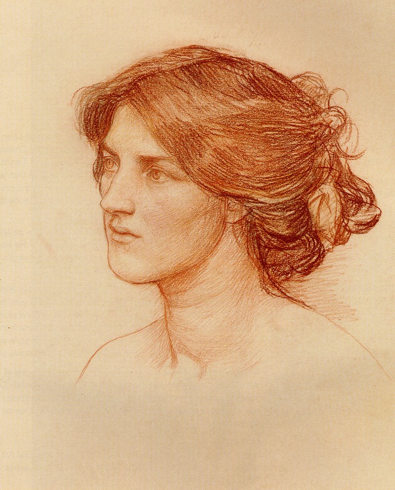 Tanulmány gyűjts rózsabimbókat, míg májusban alkotó: John William Waterhouse