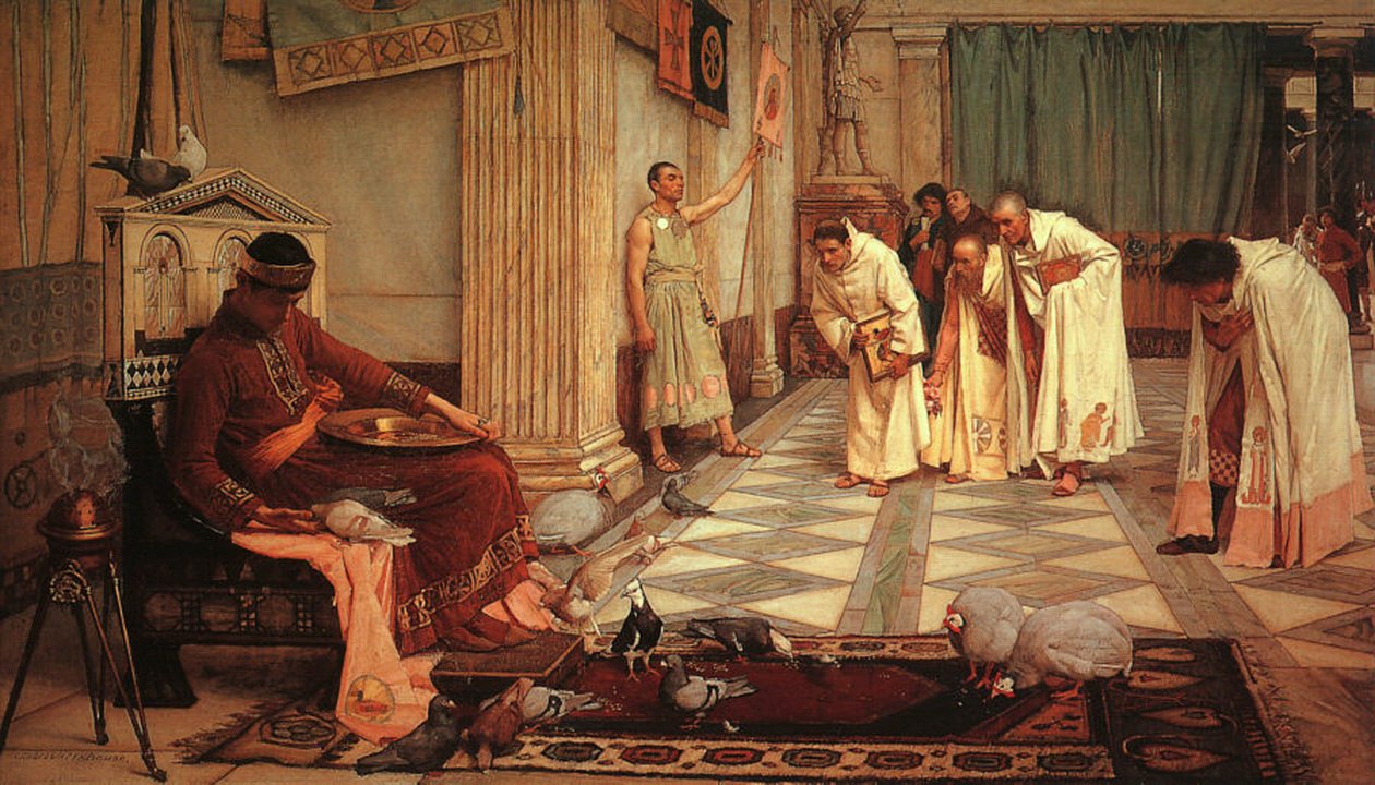 Honorius császár kedvencei alkotó: John William Waterhouse